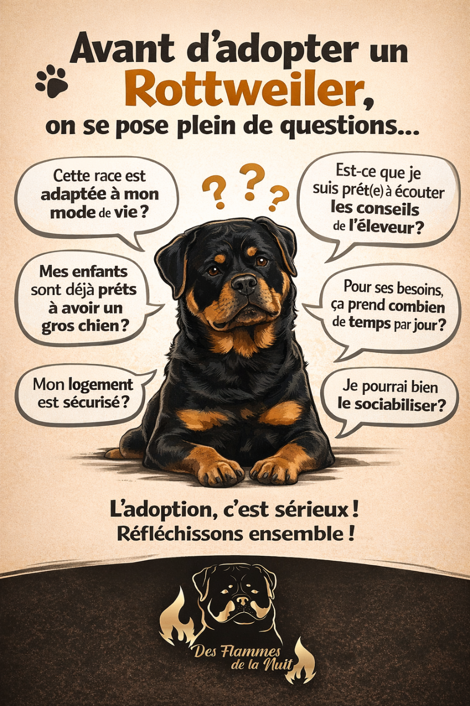 Avant de réserver un chiot Rottweiler, on se pose les bonnes questions 